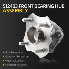 512403 Rear Wheel Bearing & Hub Assembly Compatible with 2009-2019 Toyota Corolla (Sedan Only), 2009-2014 Matrix, 2009-2010 Pontiac Vibe 1.8L L4