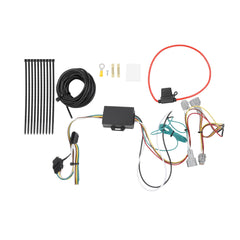 4-Pin Flat Trailer Wiring Harness Kit Compatible with Nissan Rogue 2021-2023 Tow Hitch Harness Replace# 56459