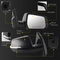 Dasbecan Side Mirror For 2018 2019 Chevy Traverse Premier/High Country