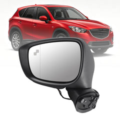 Side Mirror For Mazda CX-5 2015 2016 Blind Spot Left 6 Pins Red Driver Side Rear View Mirror Power Glass Turn Signal Light Manual Folding Door Mirrors OE# KR2469181A CLH85707055