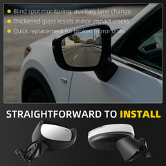 Side Mirror For Mazda CX-5 2015 2016 Blind Spot Right 6 Pins White Passenger Side Rear View Mirror Power Glass Turn Signal Light Manual Folding Door Mirrors OE# MA1321208 CLH85707056