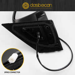 Passenger Side Door Mirror Compatible with 2016 2017 2018 Toyota RAV4 Non-Heated Power Adjustable Manual Fold Spotter Mirror Rear View Right Side Mirror Black 3 Pins TO1321345 ‎87910-0R200