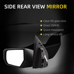 Side Rear View Mirror Compatible With 2023-2026 Chevy Colorado Power Glass Heated Electric adjustment Door Mirrors Left Driver Side Replace# 87845813 85655428 85655428-PFM(5 Pins)