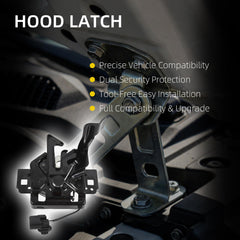 Hood Latch Lock Assembly Compatible with 2017-2022 Ford F-250 F-350 2017-2019 Ford F-450 F-550 Super Duty OE# HC3Z-16700-F HC3Z-16700-E HC3Z-16700-B