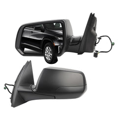 Side Rear View Mirror Compatible with 2022-2023 Chevy/Chevrolet Traverse L LS Door Rearview Mirror Heated Manual Folding Power Glass Driver Left 87847718 84952583 85533206(5pin)