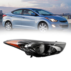 Right Passenger Side Headlight Assembly Compatible with 2011 2012 2013 Hyundai Elantra Front Headlamp Replace# 921023Y000 HY2503161