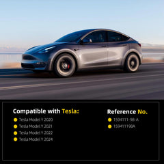 Side Rear View Mirror Compatible with 2020-2024 Tesla Model Y Anti-Glare Glass with Mirror Memory Power Heated Left Driver Side Power Folding #1594111-98-A 159411198A (13pin Black)