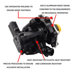 Dasbecan Water Pump Thermostat Housing Assembly Compatible With VW Audi Golf Jetta Passt Tiguan Touran 1.8T 2.0T EA888 3RD GEN Replaces# 06L121005A 06L121111G 06L121111H