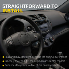 Dashboard Trim Kit Center A/C Vent Panel With Trim Strips Compatible with Toyota RAV4 2006-2012 Replaces#55663-42020 55670-0R010 55670-42060-B0 55670-0R010-B0 55413-42070-B0 55412-42060-B0