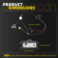 Dasbecan 68225282AA License Plate Light Wiring Harness Compatible with Jeep