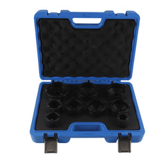 Dasbecan 9PCS Spindle Nut Socket KM04-KM12 1/2" Drive Axle Locknut Tool