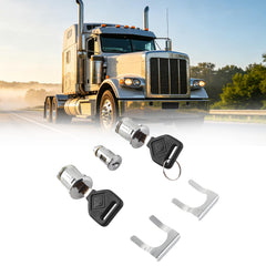 Ignition & Door Lock Cylinder Kit with Keys Compatible with 2001-2011 Kenworth W900L C500 T270 T300 T370 T660 T680 Peterbilt 325 330 357 386 389 Replace# R56106503000