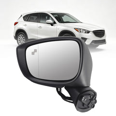 Side Mirror For Mazda CX-5 2015 2016 Blind Spot Left 7 Pins White Driver Side Rear View Mirror Power Glass Heated Turn Signal Light Manual Folding Door Mirrors OE# KR2569181A CLH85707051