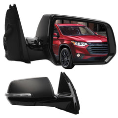 Side Rear View Mirror Compatible with 2018-2019 Chevy/Chevrolet Traverse Power Heated Turn Signal Door Rearview Mirror Passenger Right GM1321600 84498309(7pin)