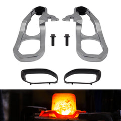 Heavy Duty Front Left & Right Chrome Tow Hooks Compatible with Ram 1500 2019 2020 2021 2022 Replaces# 82215268AB 68272945AB 68272944AB