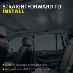 Rear Interior Dome Light Compatible with Chevrolet Silverado/Suburban/Tahoe/Volt GMC Sierra/Yukon Cadillac Escalade Roof Reading Lamp Replace 84398398 23155119 23487171 84407747(Gray)