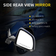Side Rear View Mirror Compatible with 2020-2024 Tesla Model Y Door Rearview Mirror Heated Power Glass Mirror Memory Power Folding Passenger Right 1594112-00-C 159411200C(13pin Deep Blue)