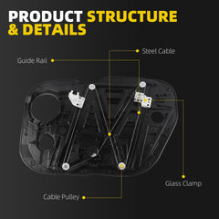 Dasbecan Front Left Window Regulator Compatible with Hyundai Elantra 17-20