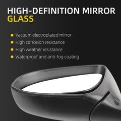 Driver Side Mirror Compatible with 2012-2014 toyota camry Non-Heated Manual Fold Left Side View Door Mirror Assembly Black Replaces#TO1320275, 8790906400, 8790906401 3Pins