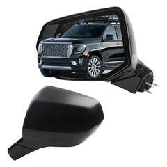 Left Driver Side Rear View Mirror Assembly Compatible with Chevrolet Suburban Tahoe GMC Yukon XL 2021-2024 Heated Manual Folding Outside Door Mirror with Blind Spot Detection