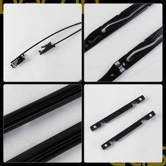 6-PCS SUNROOF Glass Cables Guide Tracks & Side Concertina Blinds COMPATIBLE WITH 2015 2020 Ford F150/F250/F350/F450 Crew Cab Pickup 4-Door Replace FL3Z16502C22 FL3Z1651070E FL3Z16500A66A