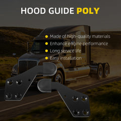 Dasbecan Hood Guide Poly Left+Right Side Cpmpatible with Select International Trucks Replace#HLK2733R HLK2733L 3810979C1 3810979C2 3810979C3 3810979C4