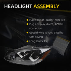 Halogen Headlight Compatible With Ford Escape 2020-2022 Left Driver Side Replace# LJ6Z-13008-B FO2502363