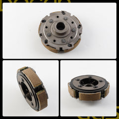 Wet Clutch Kit Assembly Compatible with Yamaha Grizzly 660 2002-2008, Rhino 660 2004-2007 Replace# 5KM-16611-10-00