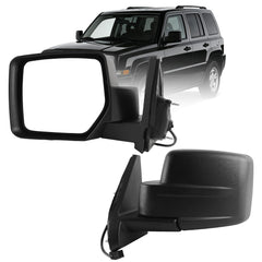 Dasbecan Side Mirror Compatible with 2007-2015 Jeep Patriot Black Textured Cover