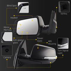 Dasbecan Side Mirror for 2018 2019 Chevy Traverse Premier/High Country