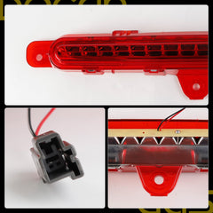 Red Center High Mount Stop Light Compatible with Ford For 2010 2011 2012 2013 2014 Ford Mustang Replace# AR3313A613A AR33-13A613-A