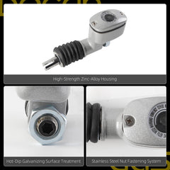 Dasbecan Upgraded Chrome 3/4" Rear Brake Master Cylinder with Nut Compatible with 1999-2007 Harley Touring Electra/Road Glide, Road King, Street Glide & 2000-2017 Softail, Replace# 41755-99 41767-05A