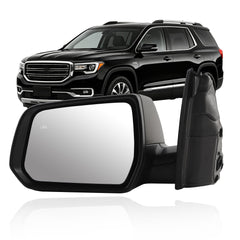Side Rear View Mirror Compatible With 2017 2018 2019 GMC Acadia SL/SLE Power Glass Bind Spot Heated Door Mirrors ViewMirror Left Driver Side Replace# GM1320615 84293664 84293664-PFM(7 Pins)