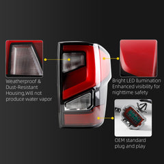 Tail Light Assembly Compatible With 2016-2024 Nissan Titan/Titan XD(Upgrade to 2020-2024 Style) LED Taillight Rear Brake Lamp Passenger and Driver Side Replace# 26555-9FV3B 26550-9FV3B