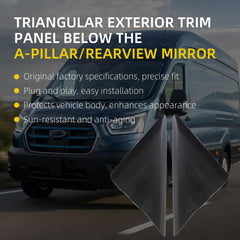 Pair Exterior Fender Upper Molding Driver Side A Pillar Mirror Corner Molding Compatible with Ford Transit 150 250 350 HD 2015-2021 Replace# CK4Z-16003-CA CK4Z-16004-CA W716507-S300