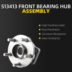 513413 2PCS Front Wheel Hub Bearing Assembly 5 Lugs Compatible for Subaru Forester 2014-2018, Impreza 2014-2019, XV Crosstrek 2014-2015 from 01/15/2014