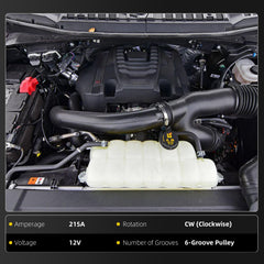 Alternator Compatible with Ford F-150 2015-2020 2.7L 3.3L 3.5L V6 12V 215A Clockwise Replaces# HL3Z-10346-A FL3Z-10346-F 104210-6920