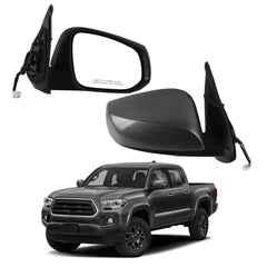 Passenger Side Mirror Compatible with 2016-2023 Toyota Tacoma Grey Right Door Mirror w/Power Glass/Heated Glass Feature Replace# TO1321348 8791004220 (5pins)