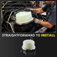 Power Steering Reservoir Compatible with 2000-2024 Peterbilt 379 (Legacy) 386 388 389 Leak-Proof Direct Fit Steering Fluid Tank Replace J86-1036-001 J861036001 575.1138