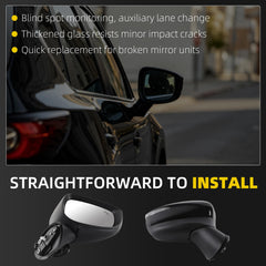 Side Mirror For Mazda CX-5 2015 2016 Blind Spot Right 6 Pins Black Passenger Side Rear View Mirror Power Glass Turn Signal Light Manual Folding Door Mirrors OE# MA1321208 CLH85707056
