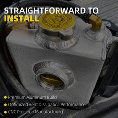 Aluminum Cooling Reservoir Tank Compatible with Can Am Maverick Fits Can‑Am Commander, Defender HD10, Maverick 1000R & Spyder RS Roadster for select model years