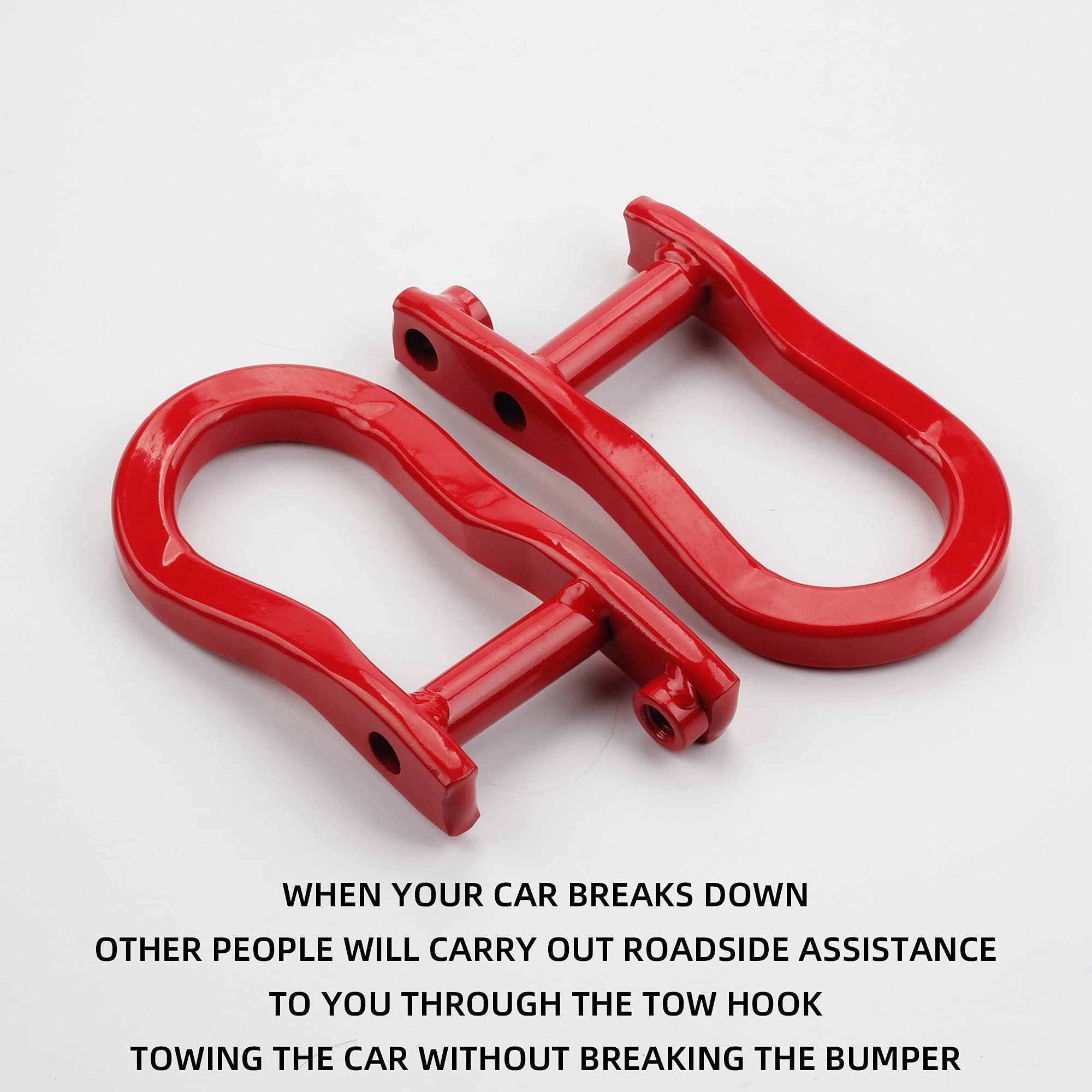 85513591 Front Tow Hooks Compatible with 2007-2019 Chevy Silverado GMC Sierra 1 ...