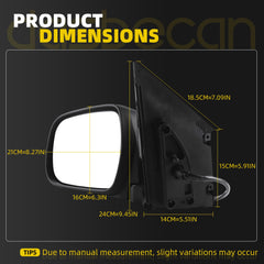 Dasbecan Side Mirror Compatible with 04-06 Lexus RX330, 06-08 RX400H, 07-09 RX350 9 Pins