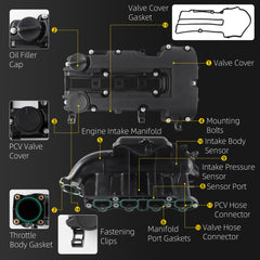 Dasbecan Intake Manifold Valve Cover Kit Compatible with Chevy Cruze Encore