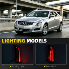 Dasbecan Side Taillight Assembly Compatible with 2013-2018 Cadillac ATS with LED Bulbs