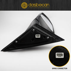 Left Side Door Mirror Compatible with 2021 2022 2023 2024 2025 Hyundai Elantra with Turn Signal Heated Blind Spot Detection(BSD) Power Glass Black Painted #87610AA170 HY1320285 8Pins