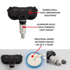 4Pcs TPMS Sensor Compatible with Toyota Tundra 2007-2017 Toyota Sienna 2006-2019 Sequoia 2007-2018 Replaces# 42607-0C070 426070C070