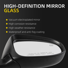 Right Passenger Side Mirror Compatible with Toyota Corolla 2014-2019 Power Glass Heated with Turn Signal Light Door Mirror Assembly Replaces 8791002G10 White 7Pins
