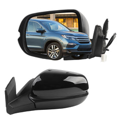 Side Rear View Mirror Compatible with 2016-2022 Honda Pilot Power Heated ABS Housing Door Rearview Mirror Driver Left 76250-TG7-A11ZD 76250TG7A11ZA H01320289(5pin)