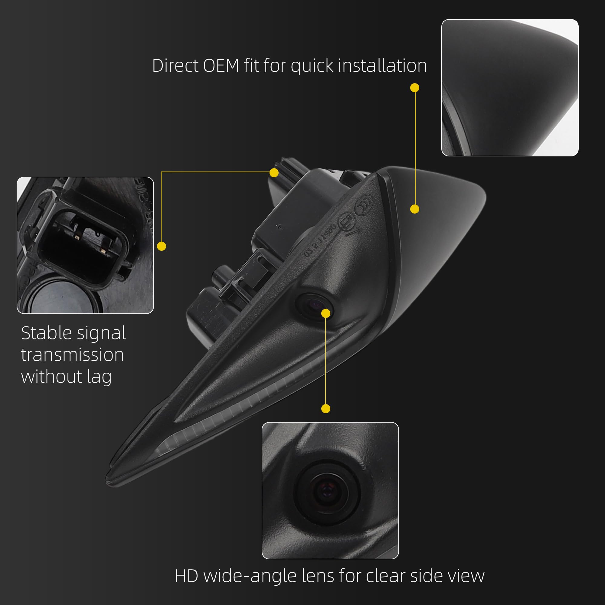 Fender Camera Front Fender Camera Compatible with 2017-2023 Tesla Model 3 2020-2023 ...